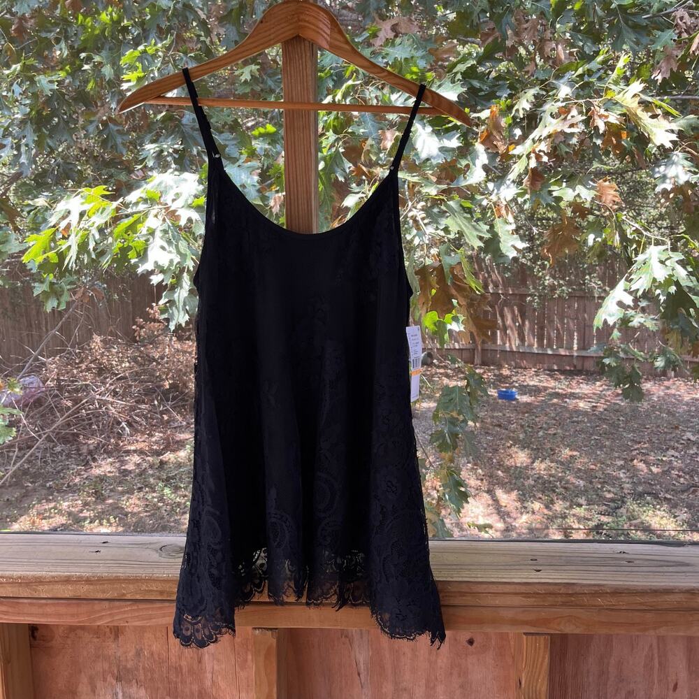 Karen Kane Women's Black Lace Sleeveless Tunic Top Size S. NEW!